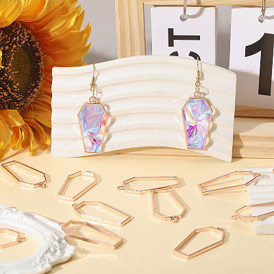 20Pcs Alloy Open Back Bezel Pendants FIND-CA0011-50RG-1