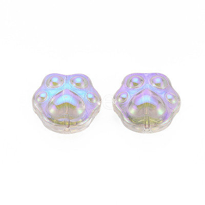 Electroplate Transparent Glass Beads X-GLAA-T022-07-B01-1