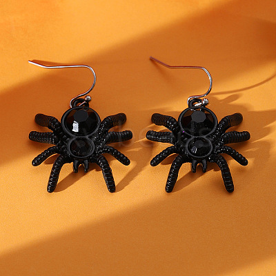Halloween Alloy Rhinestone Dangle Earrings FS-WG03594-07-1
