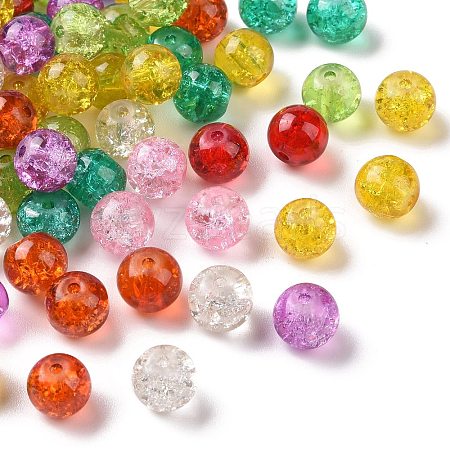 Round Crackle Glass Beads X-CCG-Q001-8mm-M-1