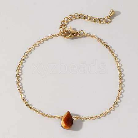 Natural Tiger Eye Link Bracelets KS1382-7-1