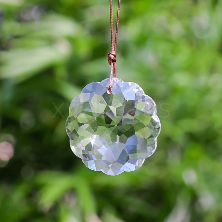 Flower Faceted K9 Glass Suncatchers PW-WG401CC-01-1