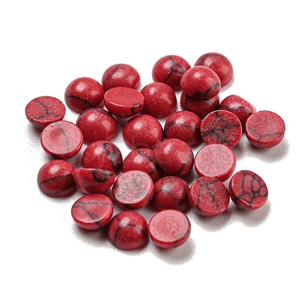 Synthetic Red Turquoise Cabochons G-H309-03-08-1