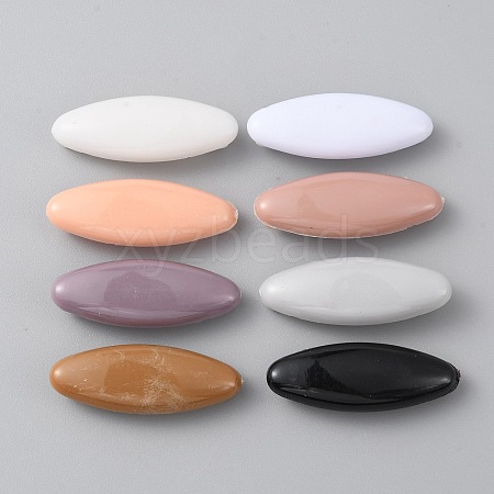 8Pcs Plastic Oval Brooch Pins JEWB-WH0023-51P-03-1