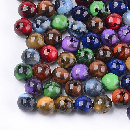Acrylic Beads X-OACR-S029-018C-1