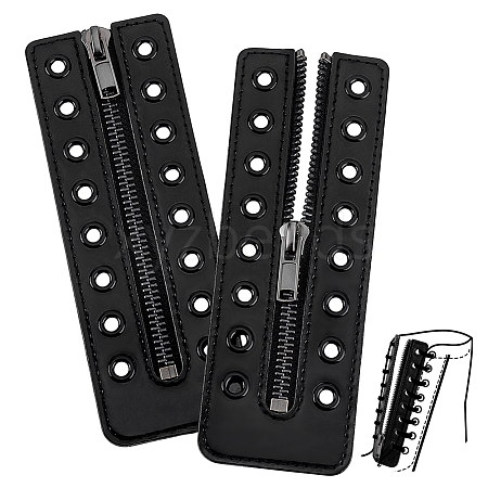 2Pcs PU Zipper Accessories FIND-PH0028-27B-1