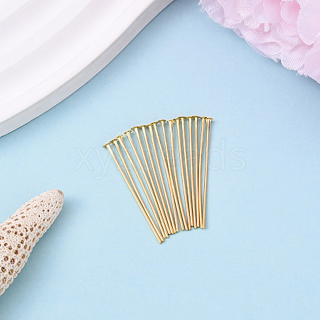 Brass Flat Head Pins KK-YW0004-02C-G-1