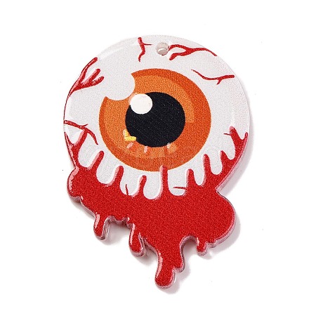 Halloween Theme Opaque Acrylic Pendants OACR-I010-03B-1