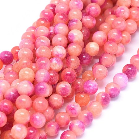 Natural Dyed Jade Beads Strands G-F601-A11-1