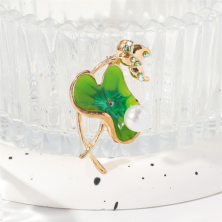 Lotus Alloy Enamel Brooches PW-WG3C447-01-1