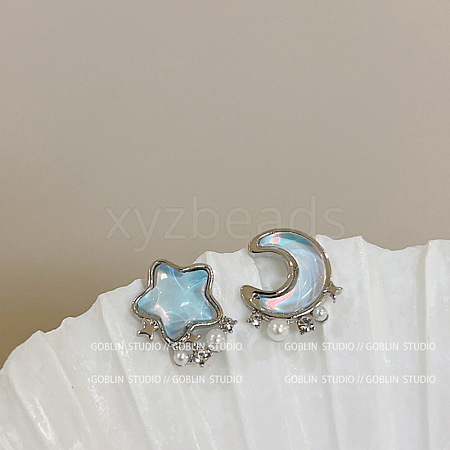 Alloy Imitation Pearl Stud Earrings WGC0511-74-1