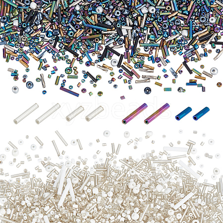 150G 2 Colors Glass Seed Beads SEED-ME0001-01-1