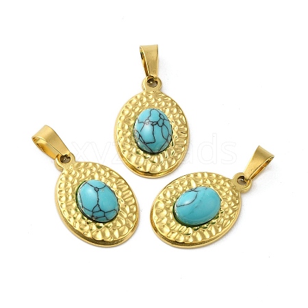 Synthetic Turquoise Pendants STAS-C094-01G-03-1