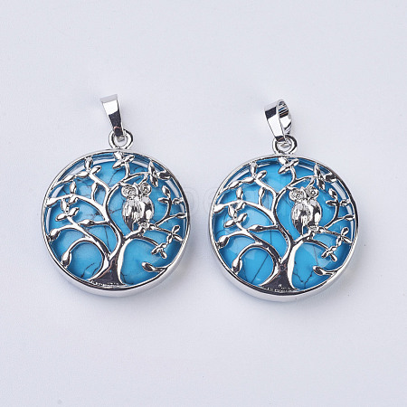 Synthetic Turquoise Pendants G-K234-E07-1