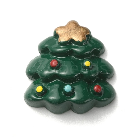 Christmas Theme Opaque Resin Cabochons LS-RESI-WH0029-33D-1