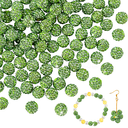 100Pcs Polymer Clay Rhinestone Beads RB-PH0001-43A-1