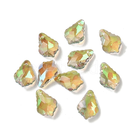 AB Color Plated Electroplate Glass Pendants EGLA-O003-06C-14-1