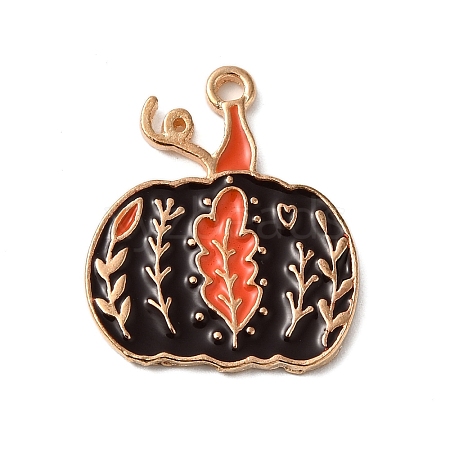 Thanksgiving Day Golden Tone Alloy Enamel Pendants ENAM-M002-02H-G-1