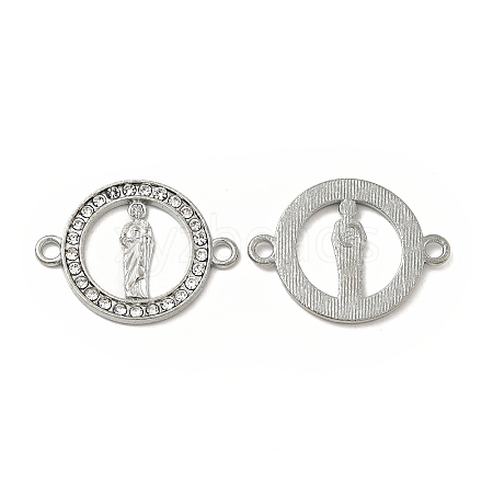 Alloy Connector Charms with Rhinestone FIND-H039-25P-1