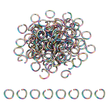 80Pcs 304 Stainless Steel Open Jump Rings STAS-LP0001-41C-02-1