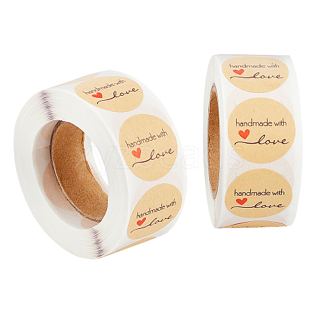 1 Inch Thank You Sticker Self-Adhesive Kraft Paper Gift Tag Stickers DIY-GL0001-05-01-1