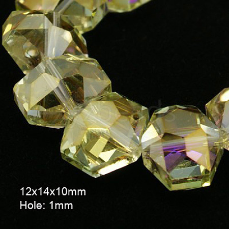 Electroplate Glass Beads EGLA-D025-6-1