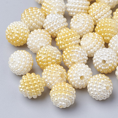 Imitation Pearl Acrylic Beads OACR-T004-12mm-15-1