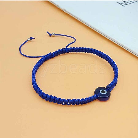 Woven bracelet with blue eyes TQ9223-2-1