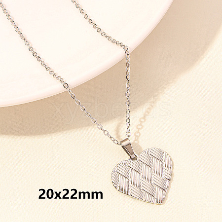 Stainless Steel Heart-Shaped Necklace Jewelry Luxury DIY Accessories Vacuum Plating ZC7092-1-1
