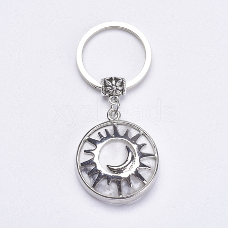 Natural Howlite Keychain KEYC-G043-B04-1