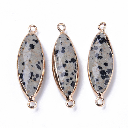 Natural Dalmatian Jasper Links Connectors G-R472-02E-1