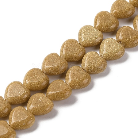 Synthetic Yellow Goldstone Beads Strands G-I372-A11-01-1