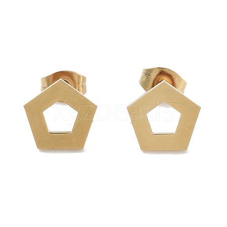 PVD Vacuum Plating 304 Stainless Steel Stud Earrings for Women EJEW-A048-02G-1