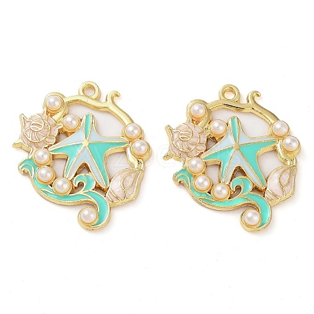 Rack Plating Alloy Enamel Pendants FIND-Q099-08C-01-1