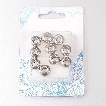 304 Stainless Steel European Large Hole Rondelle Beads OPDL-E005-16P-1