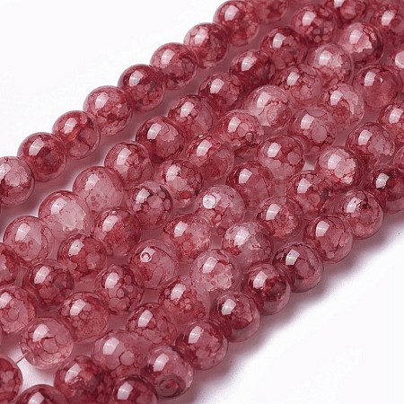 Spray Painted Glass Beads Strands GLAA-A038-C-62-1