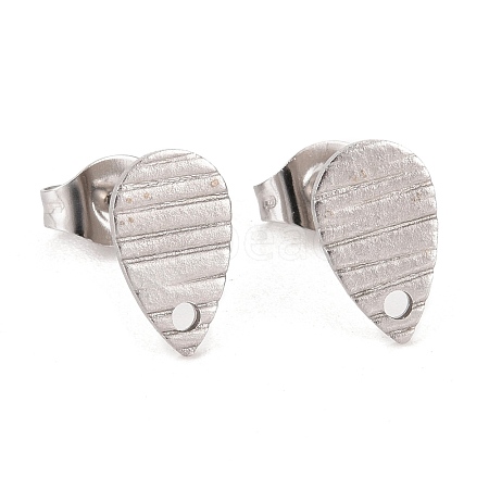 304 Stainless Steel Stud Earring Findings STAS-O119-27P-1