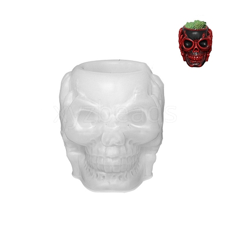 Halloween Skull DIY Silicone Candle Molds HAWE-PW0002-22C-1