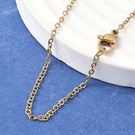 304 Stainless Steel Cable Chain Necklace Making STAS-P045-09G-1