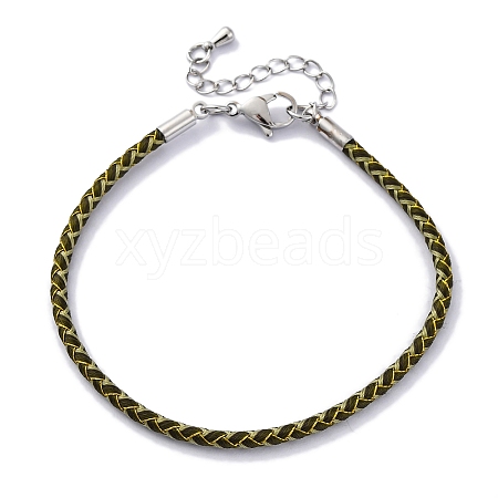 Polyester Cord Braided Bracelet Makings MAK-Z003-01P-10-1