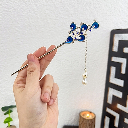 Alloy Enamel Claw Hair Sticks PW-WG4644E-01-1