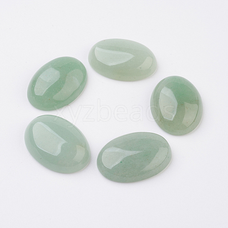 Natural Green Aventurine Flat Back Cabochons G-G741-22x30mm-14-1