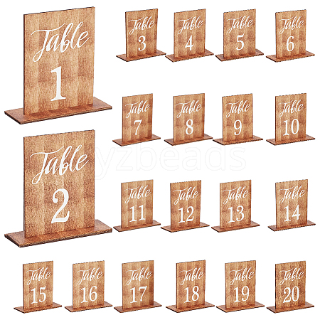 Rectangle Wooden Vertical Sign Holders ODIS-WH0057-01-1