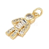 Rack Plating Brass Micro Pave Cubic Zirconia Pendant KK-H509-38G-02-2