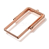 Alloy Open Back Bezel Pendants PALLOY-I223-07RG-2