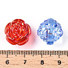 Transparent Acrylic Flower Beads TACR-T028-02-3