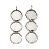 304 Stainless Steel Pendant Cabochon Settings STAS-K320-03B-P-1