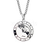 Non-Tarnish Unisex 201 Stainless Steel Constellation Pendant Necklaces NJEW-T011-LA721-1-1