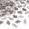 120Pcs 2 Styles Tibetan Style Zinc Alloy Flag Pendants FIND-PJ0001-06-2