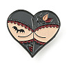 Gothic Sexy Butt Heart Shaped Enamel Pins JEWB-B016-02EB-04-1